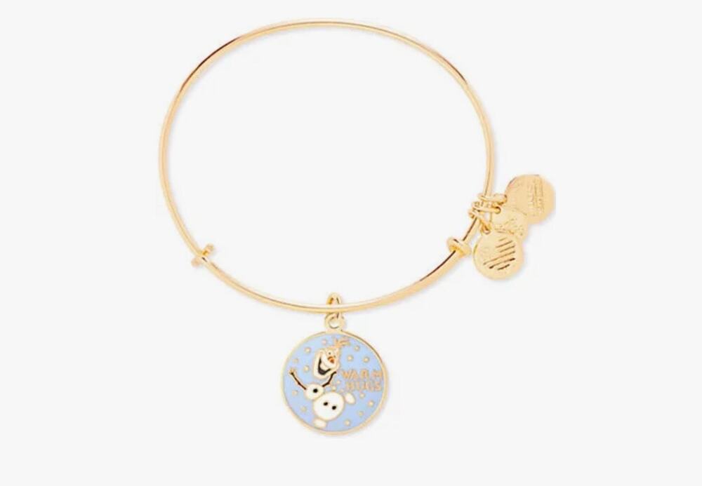 Alex & Ani Disney Parks Frozen Olaf "Warm Hugs" Charm Bangle Bracelet